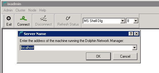 Dolphin dis_admin GUI - Connect to Network Manager