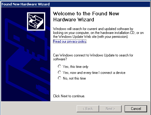 Windows Installer: Cancel Wizard on Windows XP and Windows Server 2003