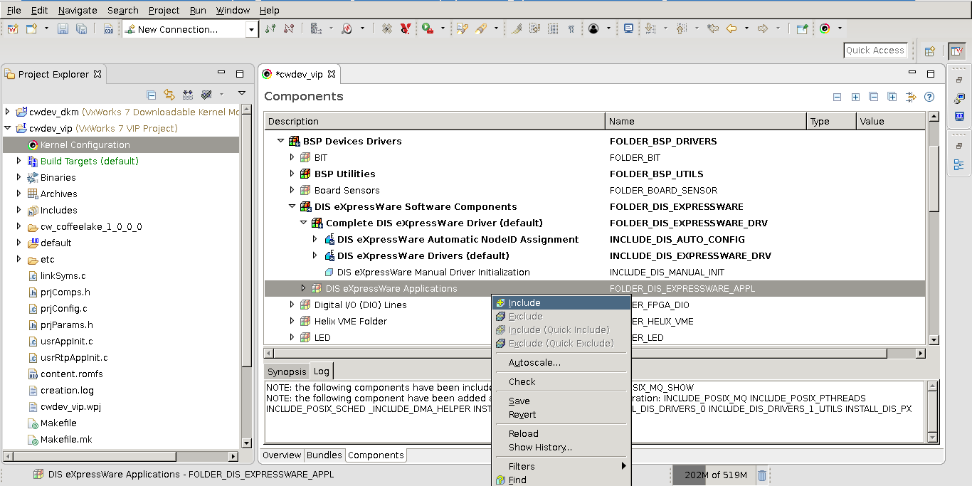 VxWorks Workbench: eXpressWare applications